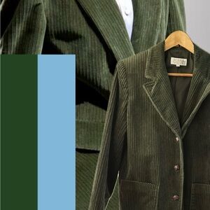 Olive Green Corduroy Blazer